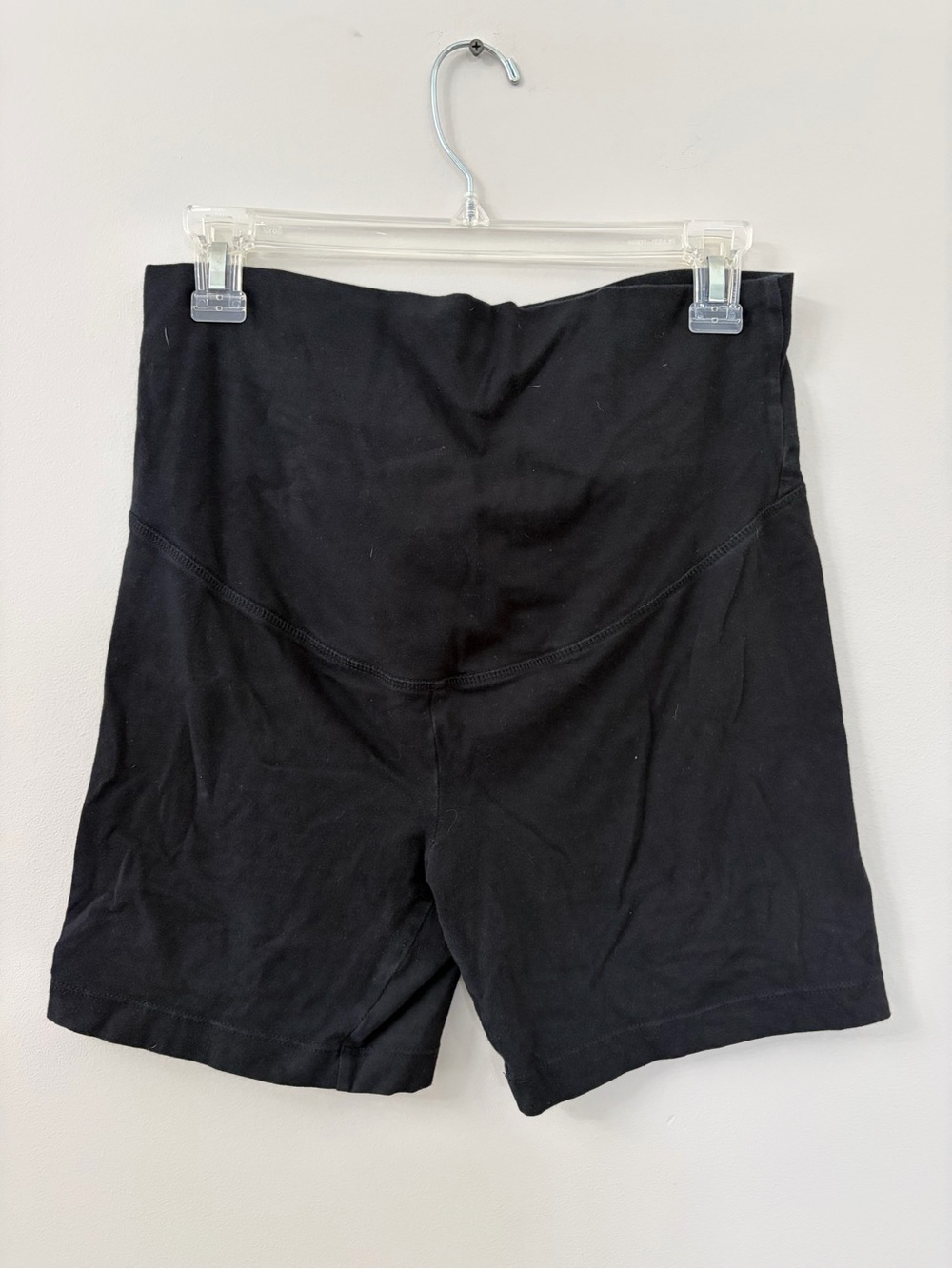 Black maternity biker shorts
